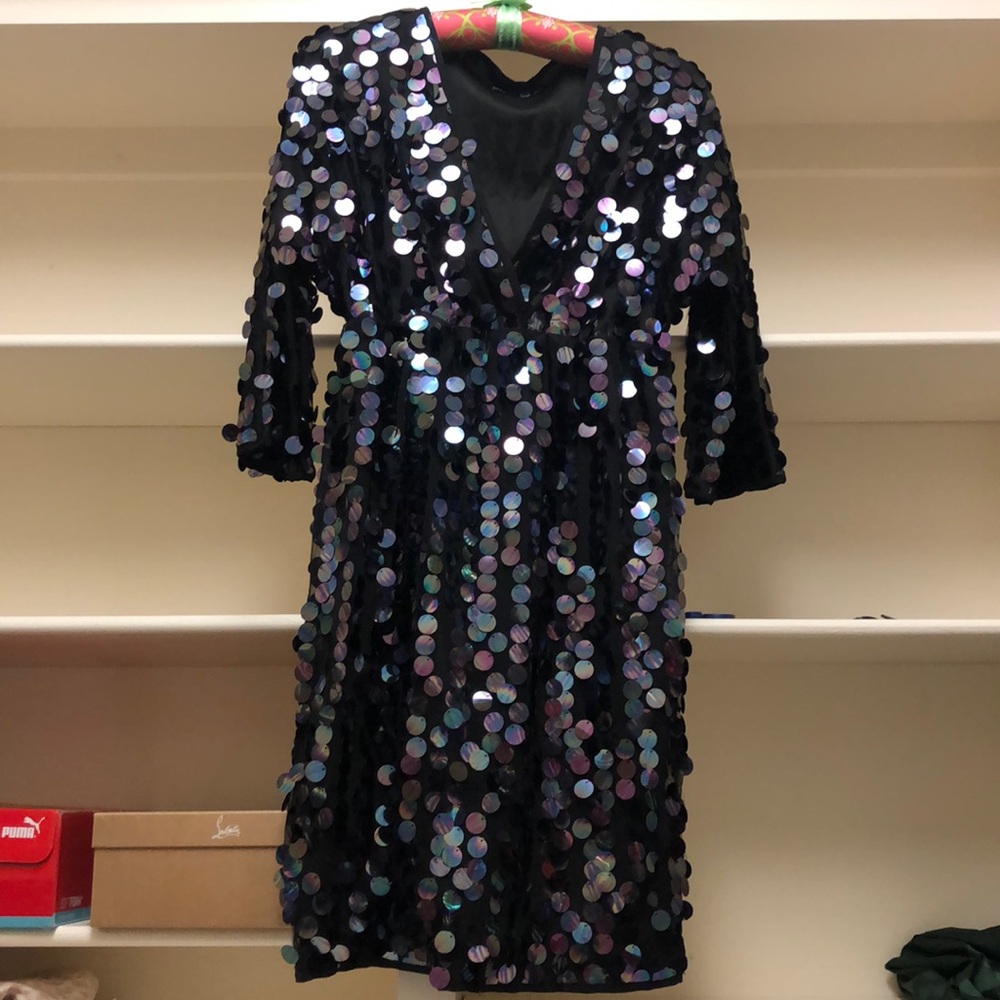 Sparkly long sleeve dress